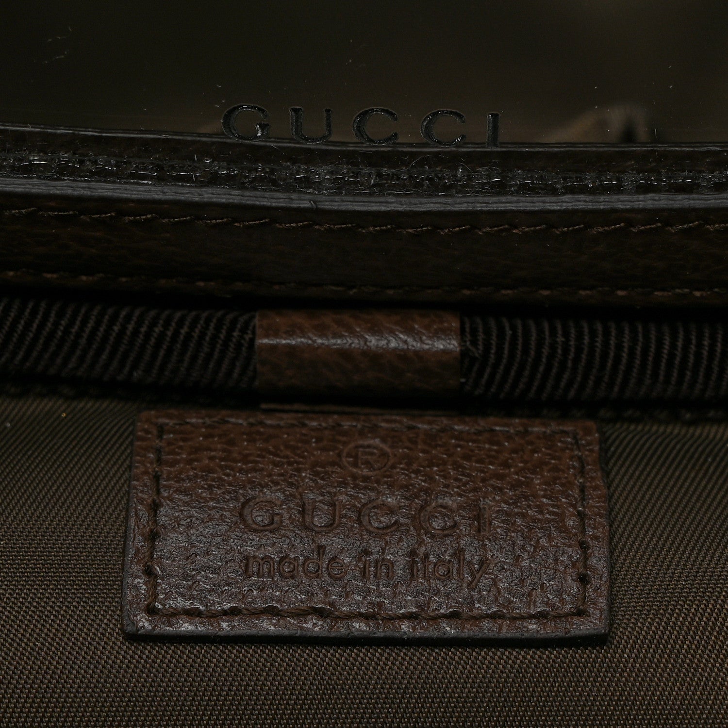 Gucci GG Supreme Monogram Textured Calfskin Web Ophidia Vanity Cosmetic Case Beige Ebony New Acero 6 of 9