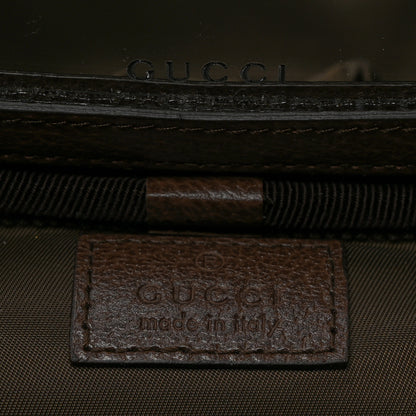 Gucci GG Supreme Monogram Textured Calfskin Web Ophidia Vanity Cosmetic Case Beige Ebony New Acero 6 of 9