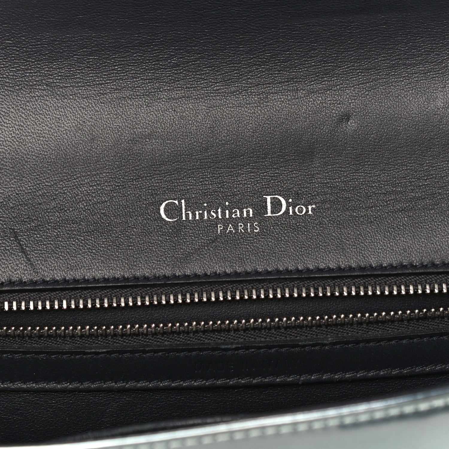 Christian Dior Metallic Patent Micro-Cannage Small Diorama Flap Bag Azur 6 of 17