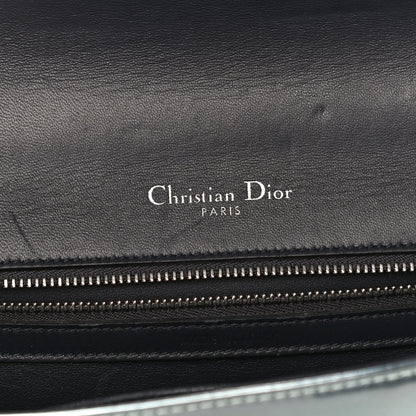 Christian Dior Metallic Patent Micro-Cannage Small Diorama Flap Bag Azur 6 of 17