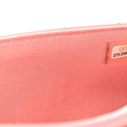 Chanel Lambskin Chevron Quilted Trendy CC Wallet On Chain WOC Pink 8 of 16