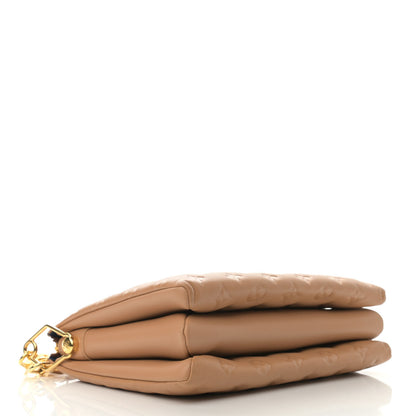 Louis Vuitton Lambskin Embossed Monogram Coussin PM Camel 4 of 10