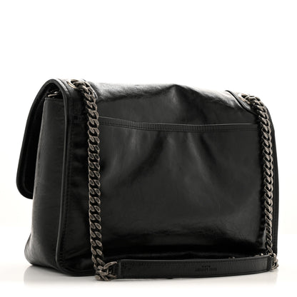 Saint Laurent Crinkled Calfskin Monogram Medium Niki Chain Satchel Black 3 of 11