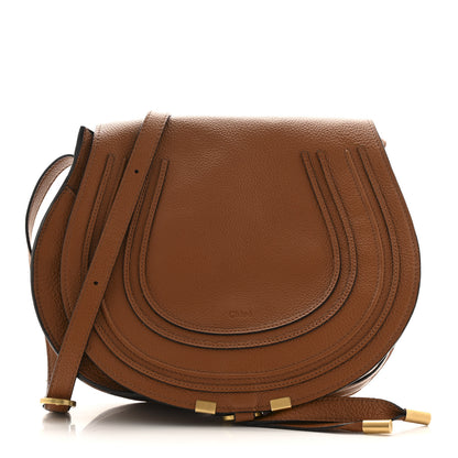 Chloe Calfskin Medium Marcie Round Crossbody Bag Tan 1 of 15