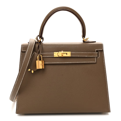 Hermes Epsom Kelly Sellier 25 Etoupe 1 of 13