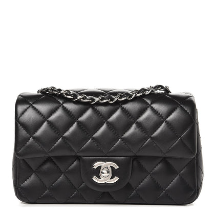 Chanel Lambskin Quilted Mini Rectangular Flap Black 1 of 8