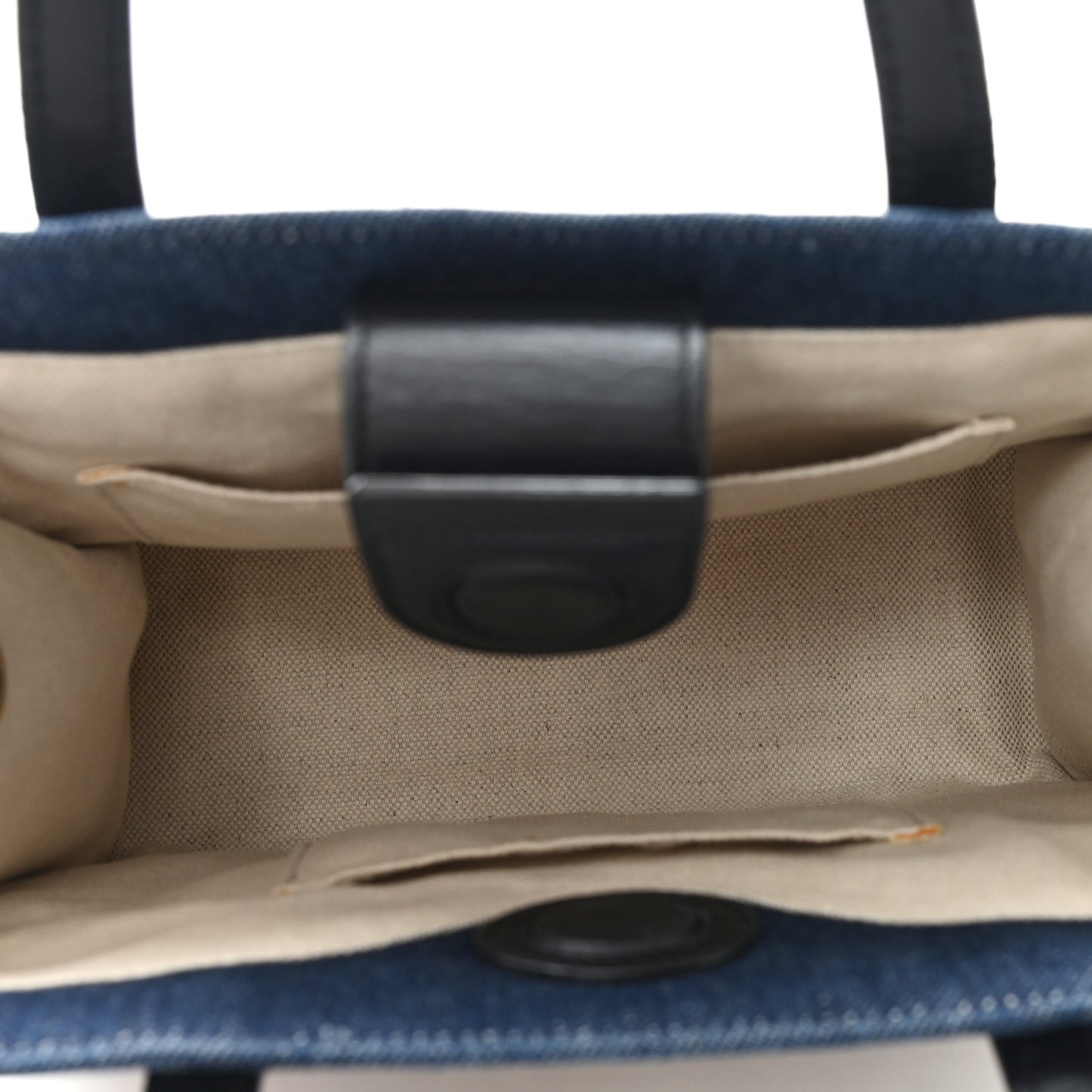 Denim Embroidered Tiger Tote Blue Multicolor