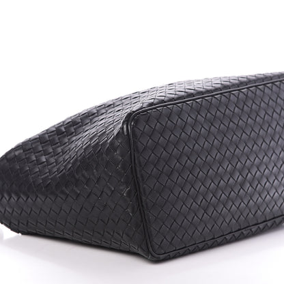 Bottega Veneta Nappa Intrecciato Shoulder Bag Black 6 of 8