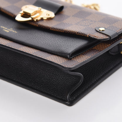 Louis Vuitton Damier Ebene Vavin Chain Wallet Black 6 of 10
