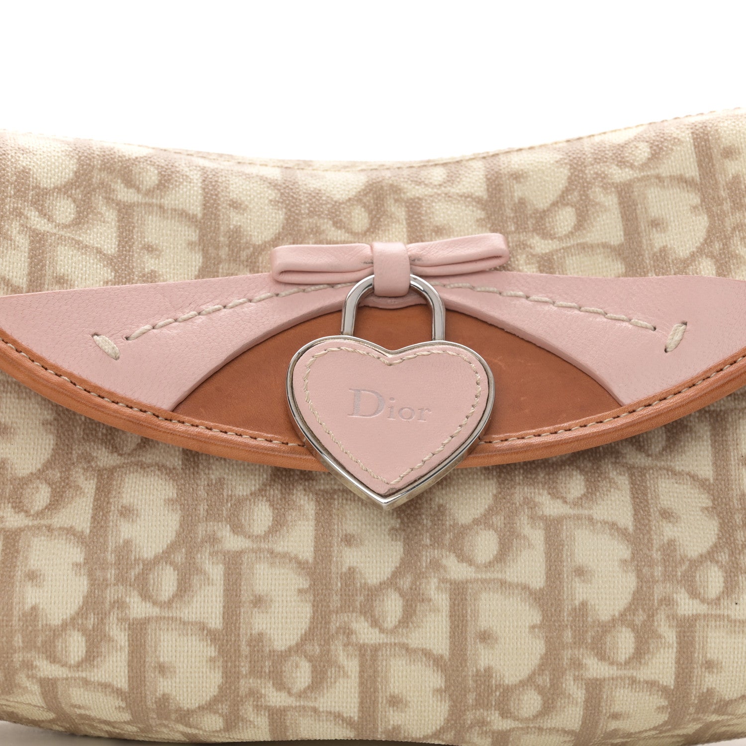 Christian Dior Monogram Romantique Trotter Flap Bag Beige Rose Clair 7 of 12