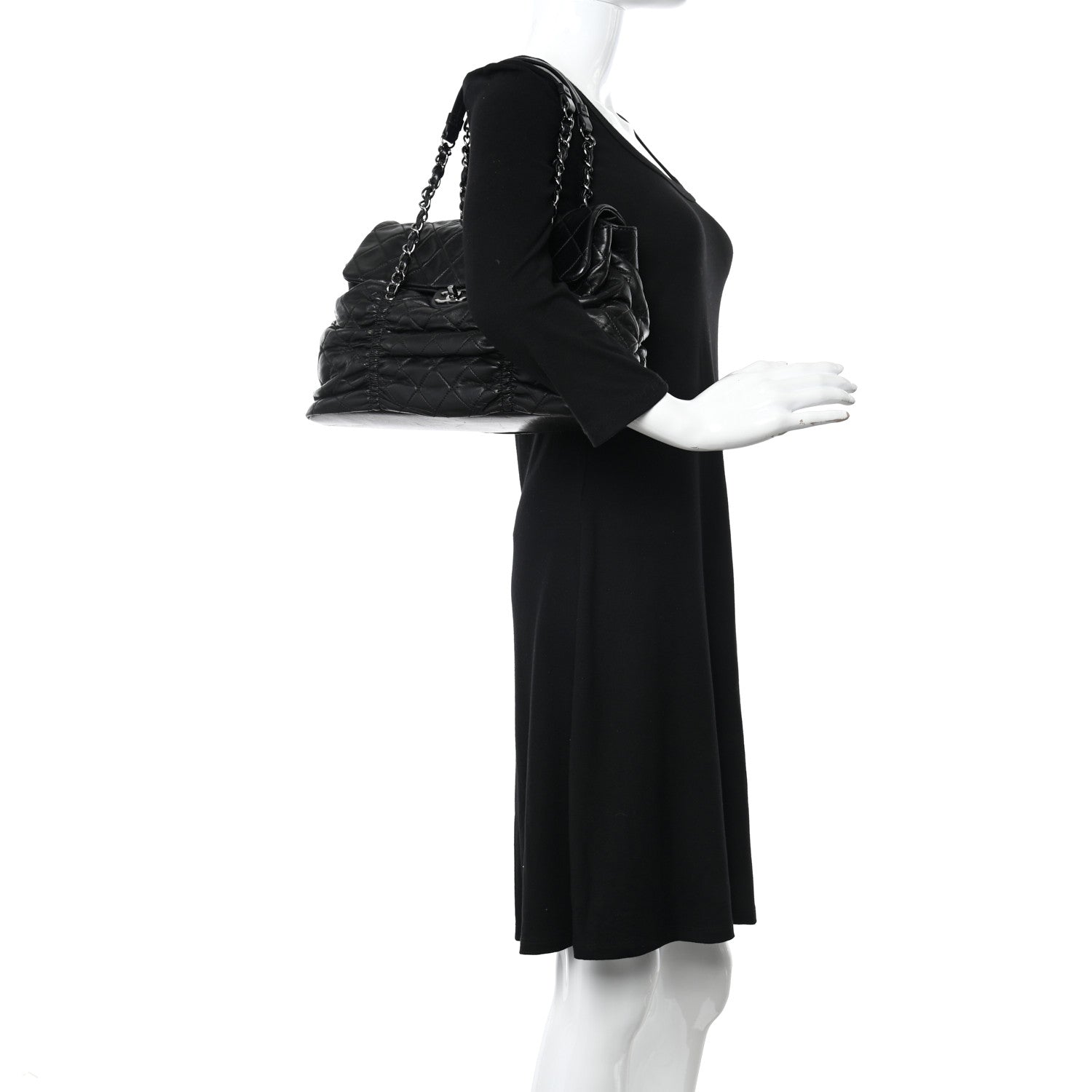 Chanel Lambskin Quilted Sharpei Flap Black 2 of 12