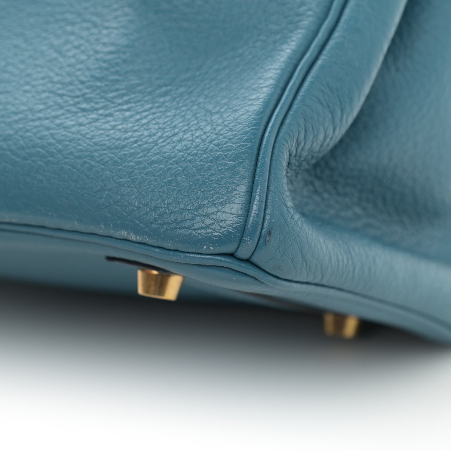 Hermes Taurillon Clemence Birkin 30 Blue Jean 10 of 15