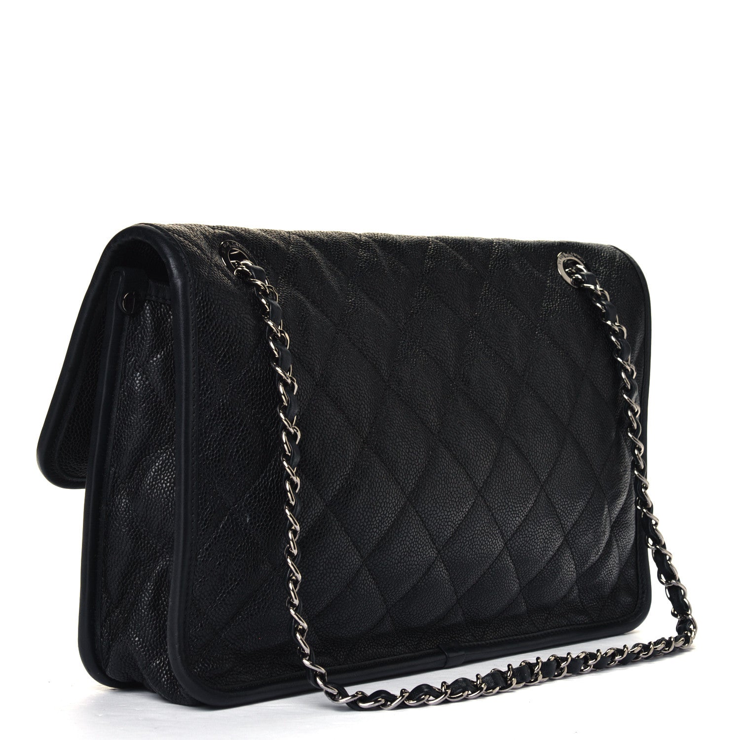 Chanel Caviar Quilted Large French Riviera Flap Black 2 of 7
