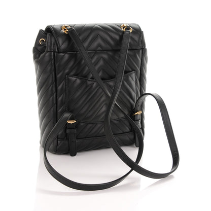 Chanel Calfskin Chevron Quilted Small Urban Spirit Backpack Black 4 of 8