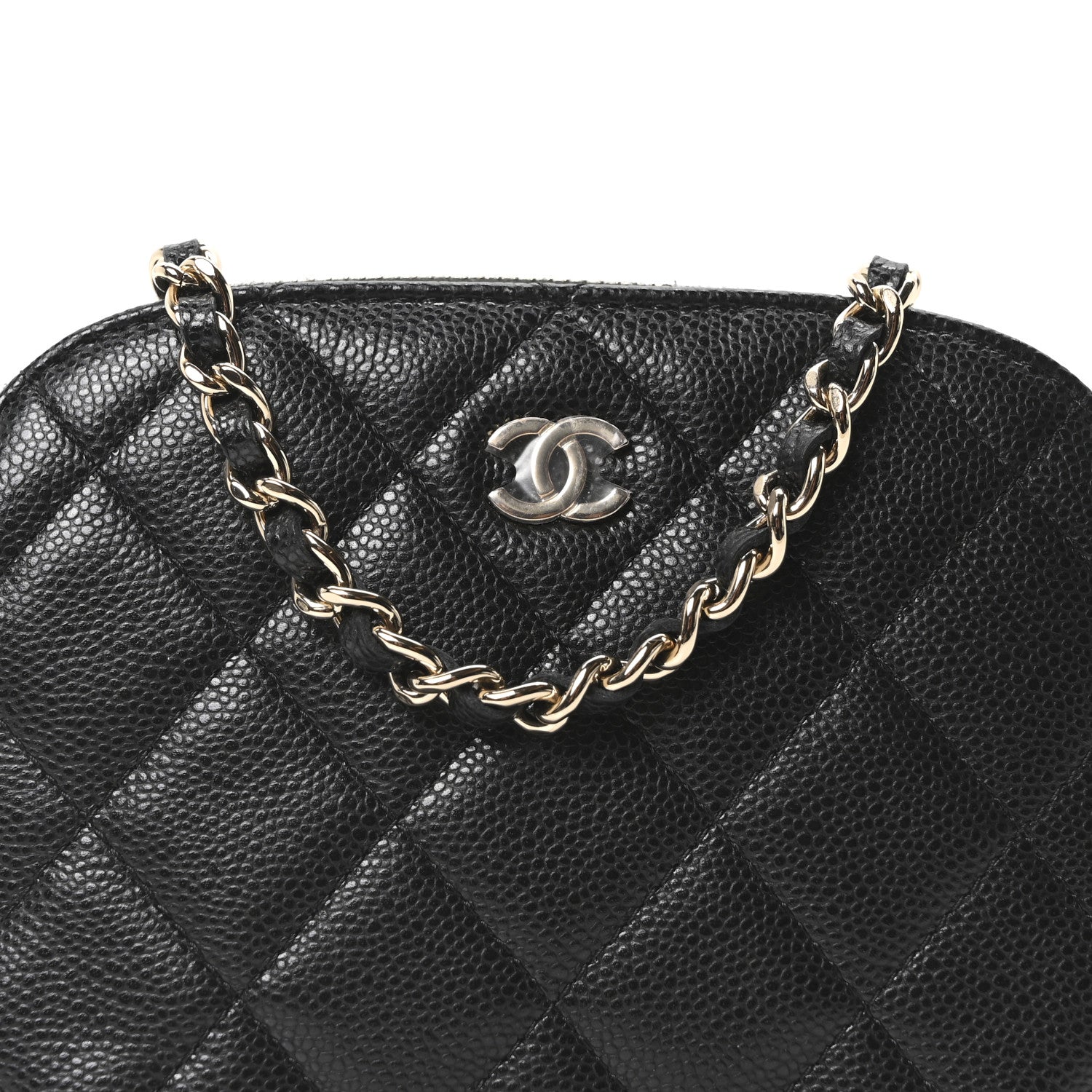 Chanel Caviar Quilted Classic Clutch With Chain Black 8 of 11