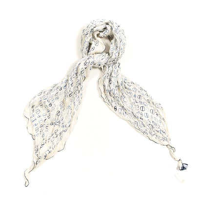 Hermes Cotton Silk Crinkled Maillons Libres 140 Scarf 1 of 3