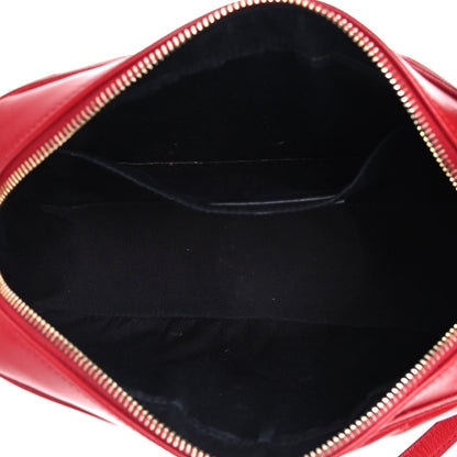 Saint Laurent Calfskin Matelasse Monogram Lou Camera Bag Red 5 of 15