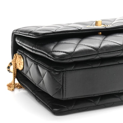 Chanel Lambskin Quilted Mini Medallion Multi Chain Flap Black 8 of 9