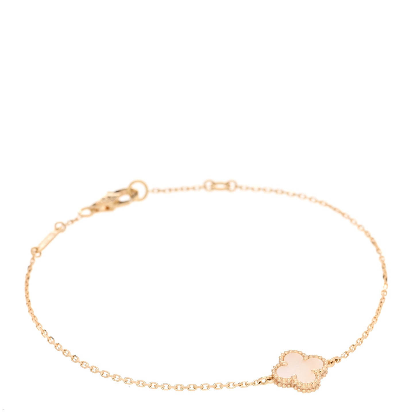 18K Yellow Gold Mother of Pearl Sweet Alhambra Bracelet