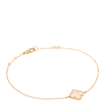 Van Cleef & Arpels 18K Yellow Gold Mother of Pearl Sweet Alhambra Bracelet 1 of 5