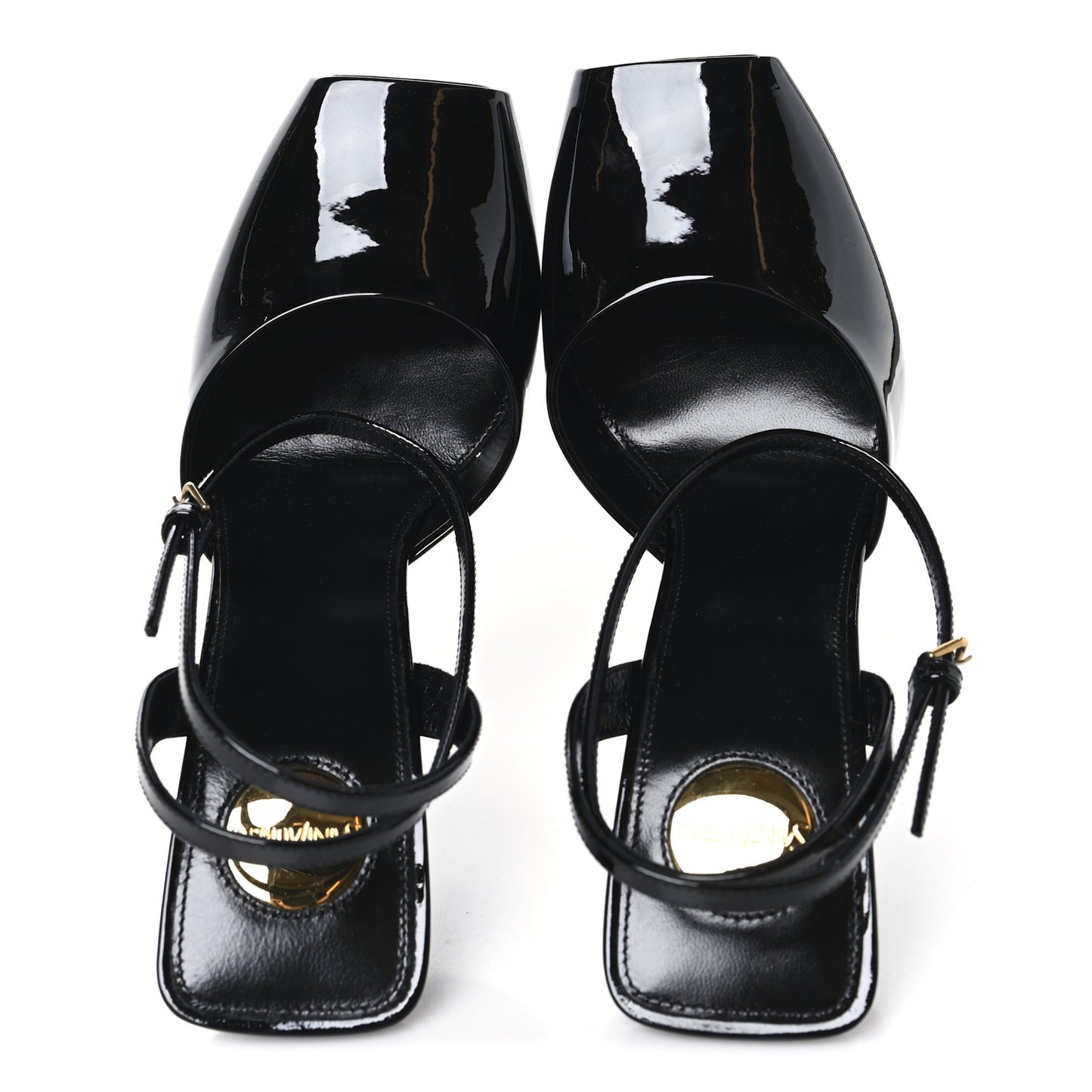 Patent Calfskin La Scandale 110 Sandals 38.5 Black