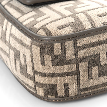 Fendi Chenille FF Embroidered Baguette Antracite Asfalto 6 of 7