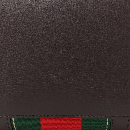 Gucci Monogram Vintage Web Medium Webby Bee Boston Dark Brown 12 of 12