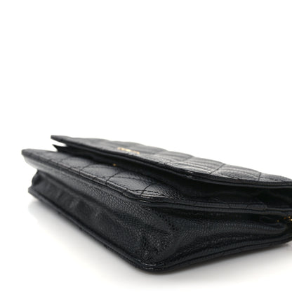 Chanel Caviar Quilted Wallet on Chain WOC Black 11 of 12