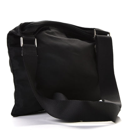 Prada Nylon Flat Messenger Bag Black 2 of 8