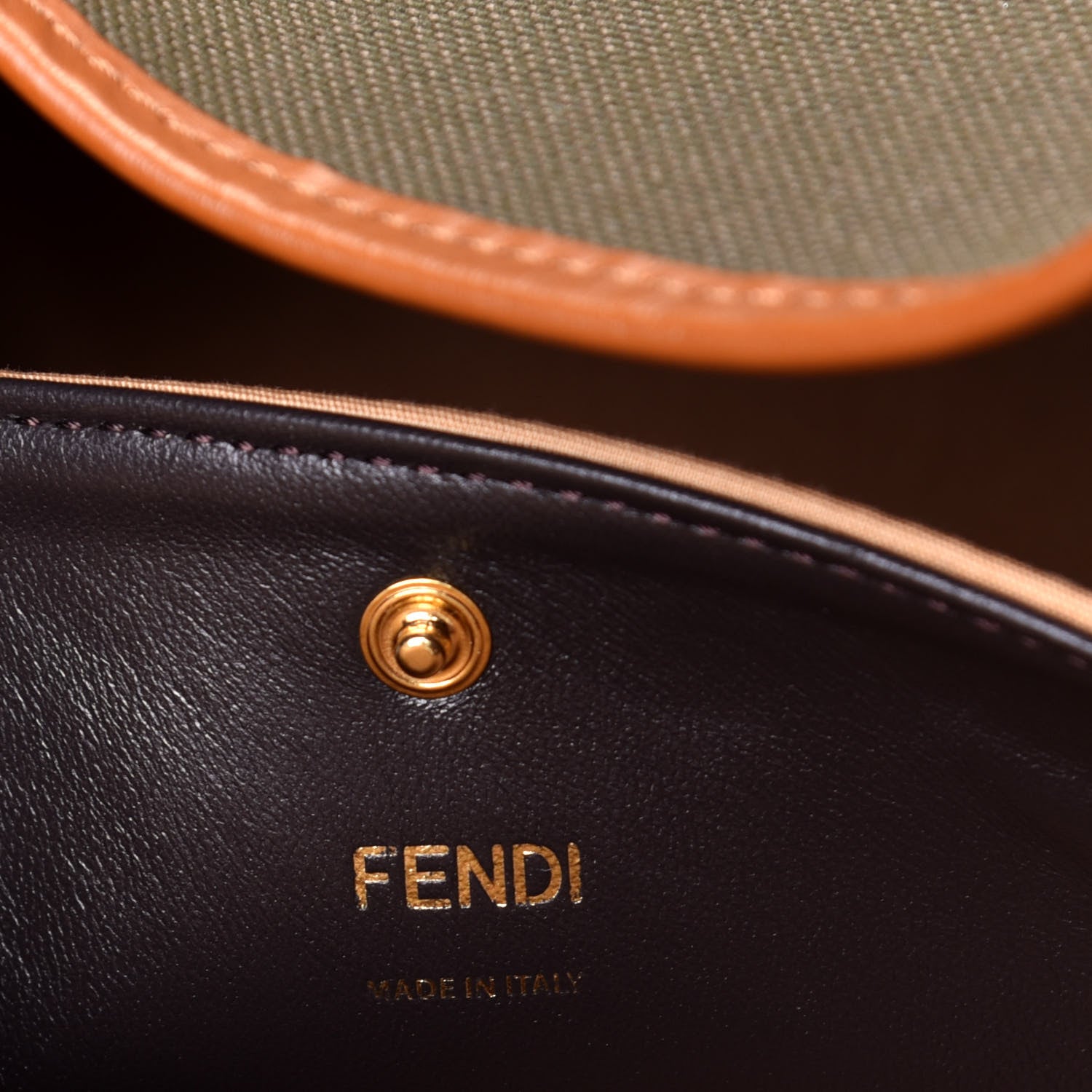 Fendi Canvas Calfskin Large Peekaboo X-Lite Amazzonia Cuoio 6 of 8