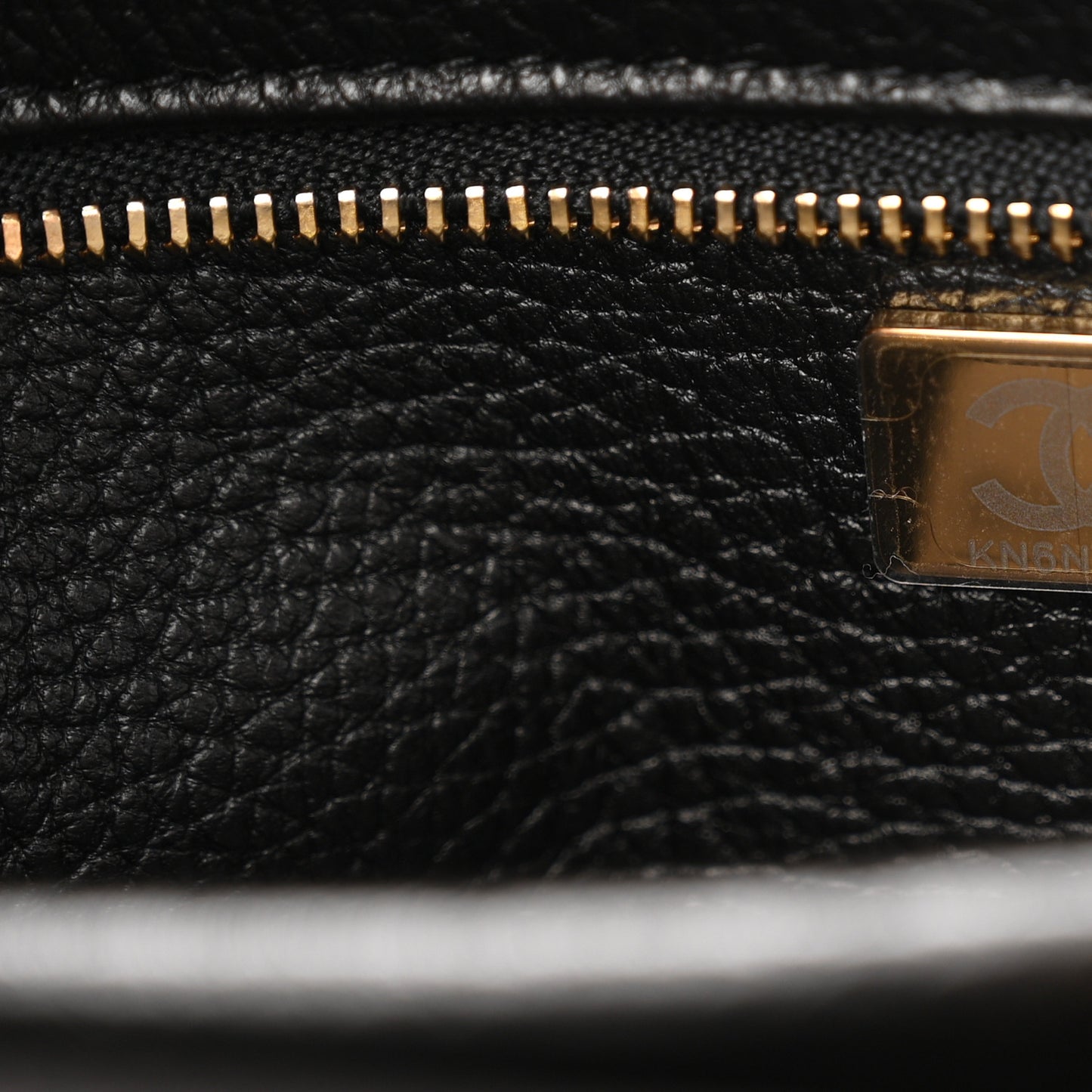 Grained Calfskin Stitched Urban Essentials Small Shopping Bag Black