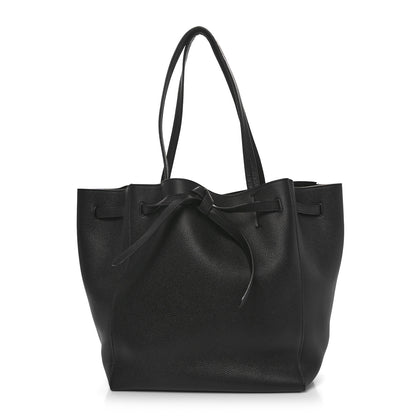 Celine Soft Grained Calfskin Small Belt Cabas Phantom Black 1 of 10