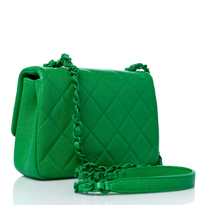 Chanel Caviar Quilted Mini Incognito Square Flap Green 3 of 10