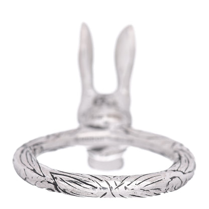 Gucci Sterling Silver Anger Forest Rabbit Head Ring 57 8 5 of 6