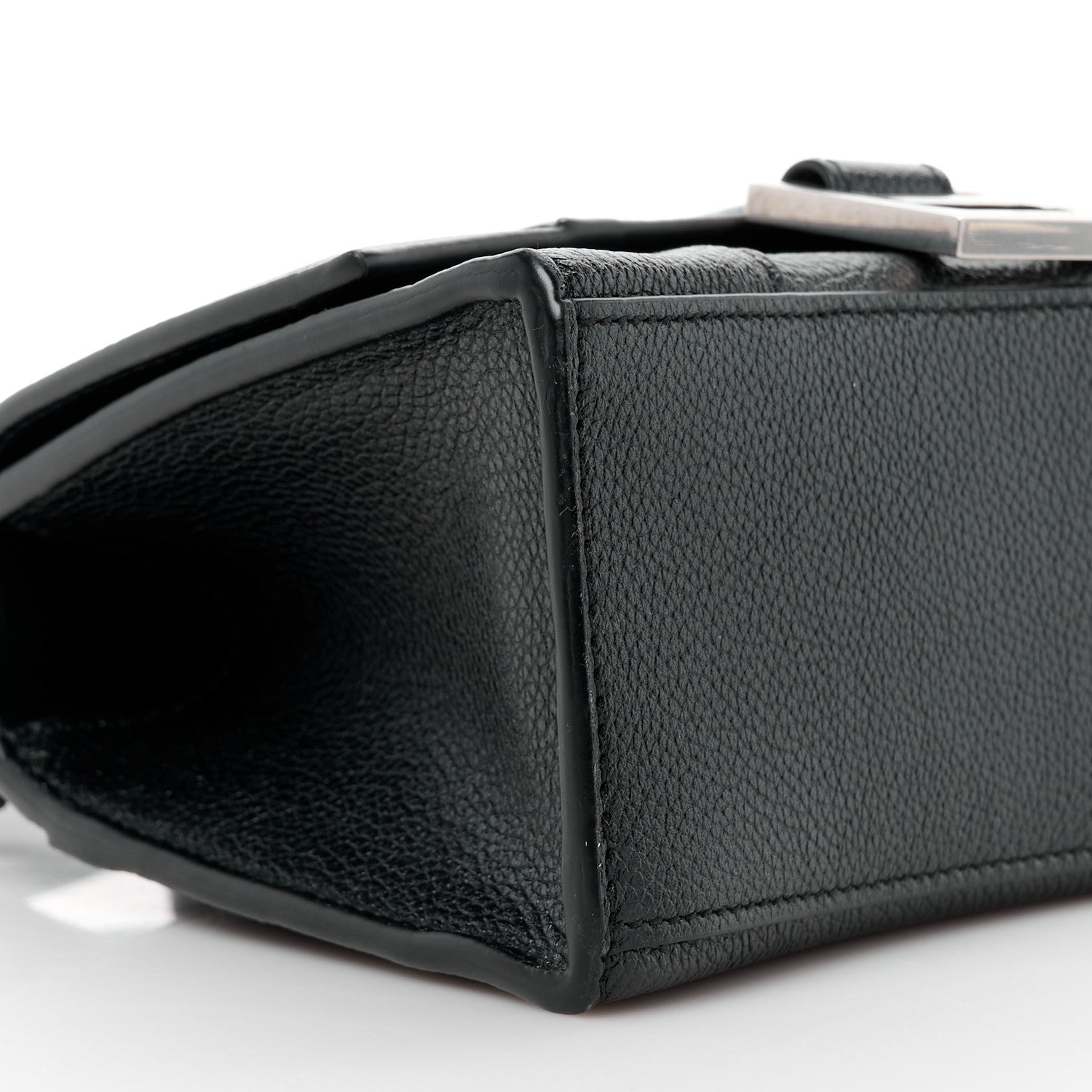 Balenciaga Grained Calfskin Hourglass Top Handle Bag XS Black 9 of 10