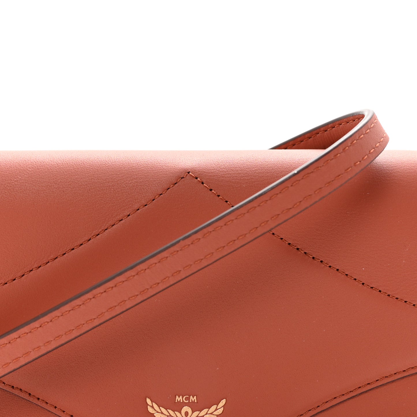 Calfskin Large Diamond Wallet On Chain  Coconut Shell Brown