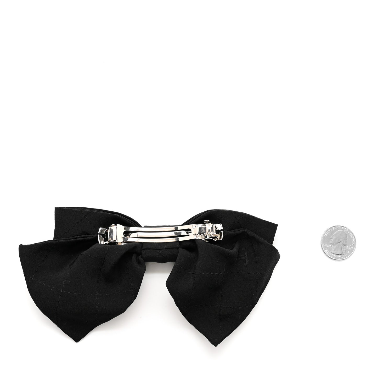 Silk Bow CC Hair Clip Black
