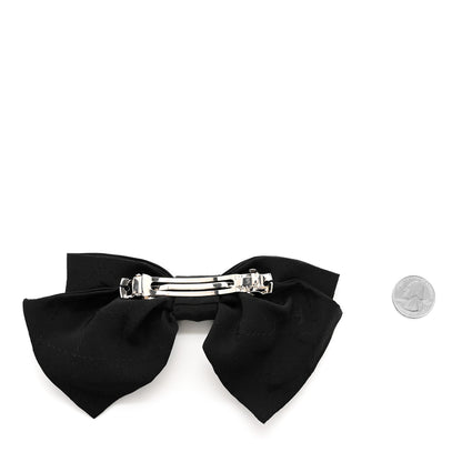 Chanel Silk Bow CC Hair Clip Black 2 of 4