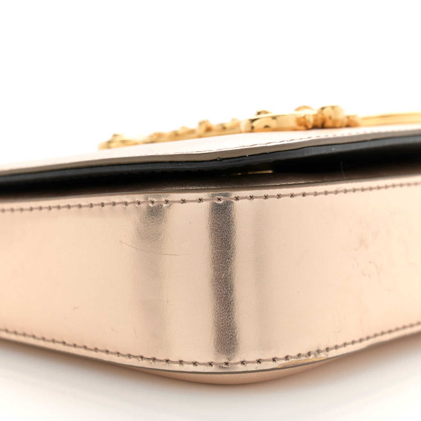 Metallic Nappa Mini DG Girls Shoulder Bag Pink