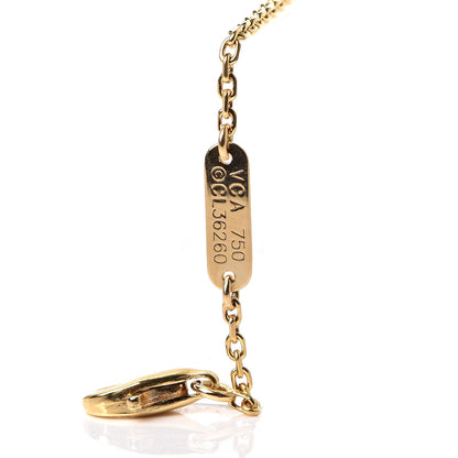 Van Cleef & Arpels 18K Yellow Gold Black Onyx Vintage Alhambra Pendant Necklace 5 of 7