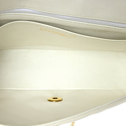 Chanel Lambskin Quilted Small Single Flap White 4 of 10