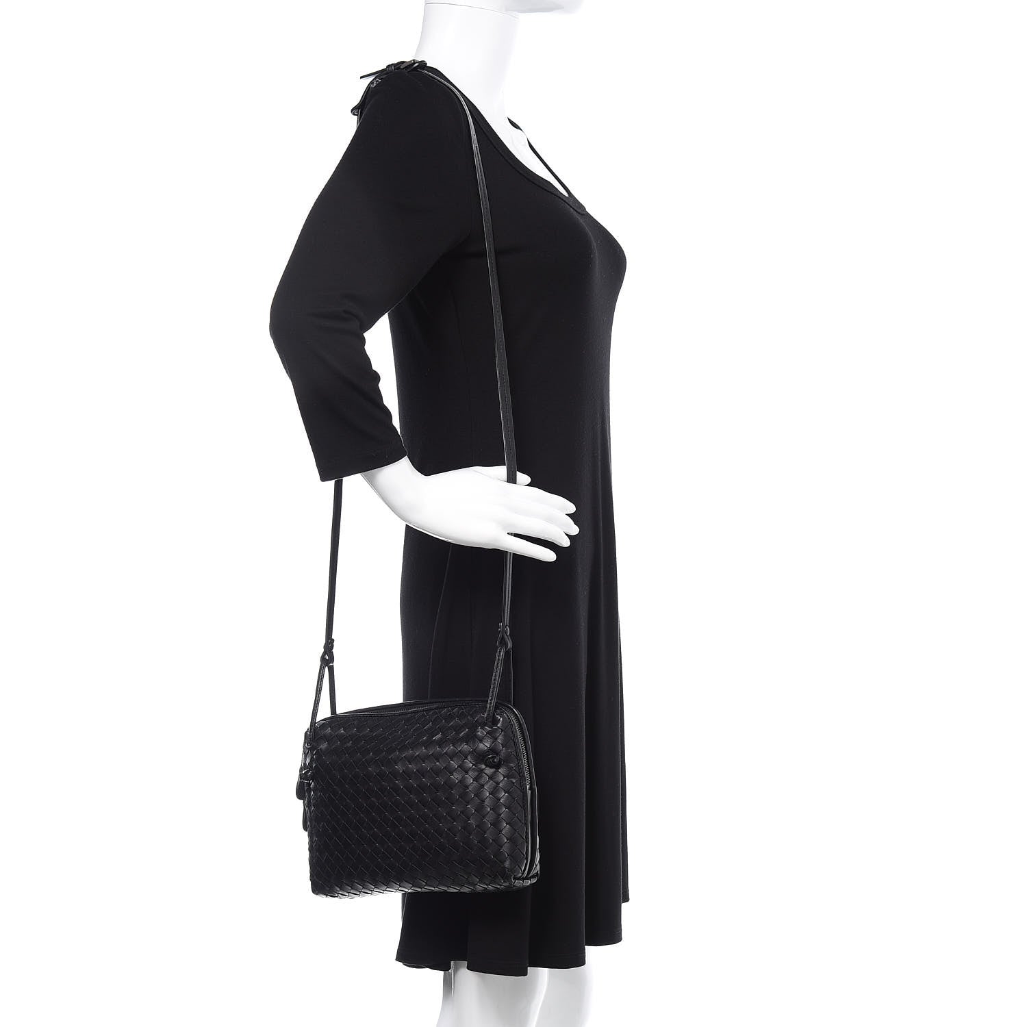 Bottega Veneta Nappa Intrecciato Pillow Crossbody Messenger Black 1 of 10