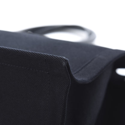 Saint Laurent Linen Calfskin Rive Gauche Tote Black 11 of 12