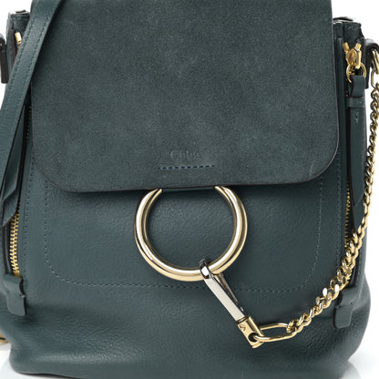 Chloe Suede Calfskin Small Faye Backpack Silver Blue 8 of 17