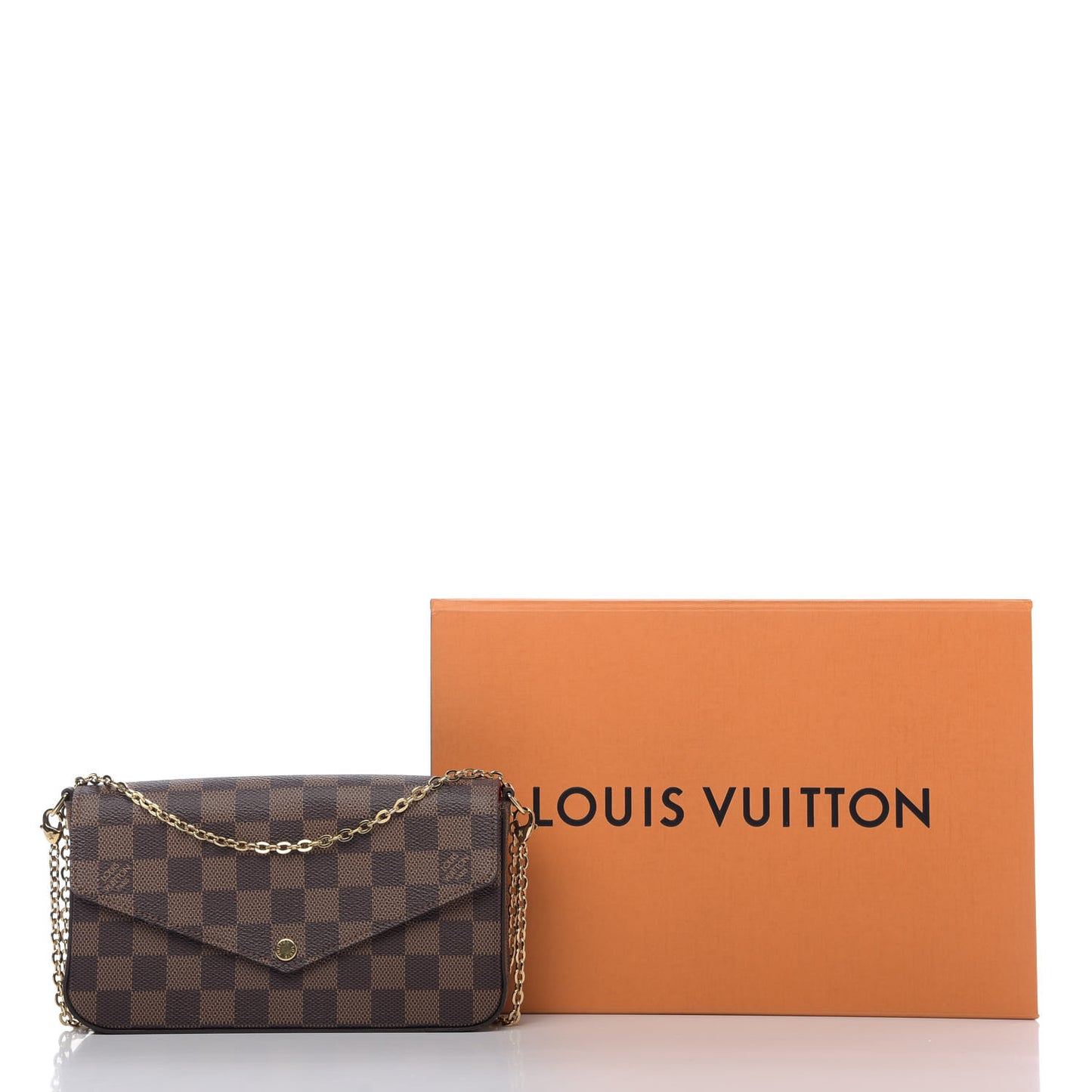 Damier Ebene Pochette Felicie Chain Wallet