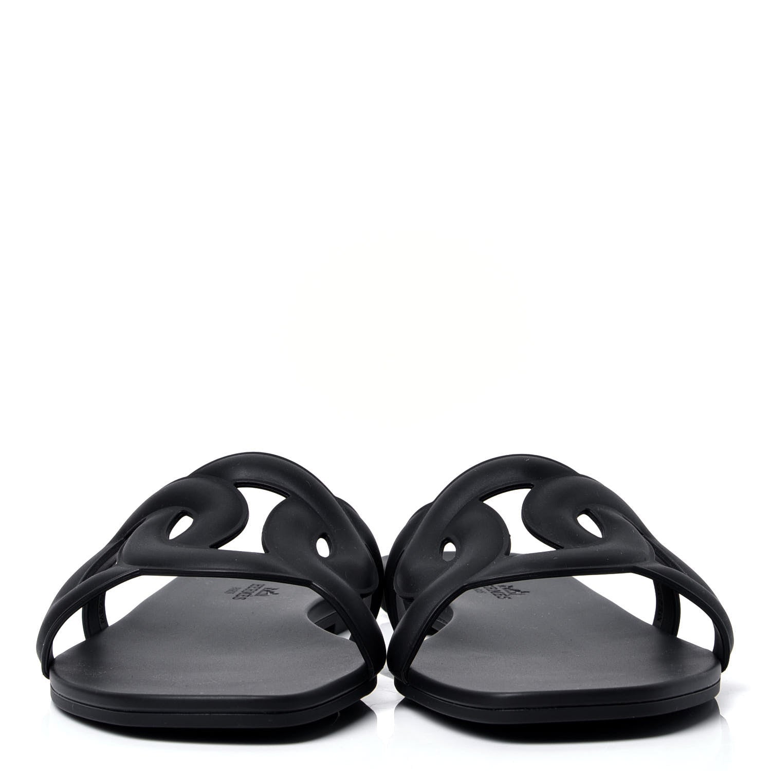 Hermes Rubber Aloha Sandals 40 Black 2 of 6