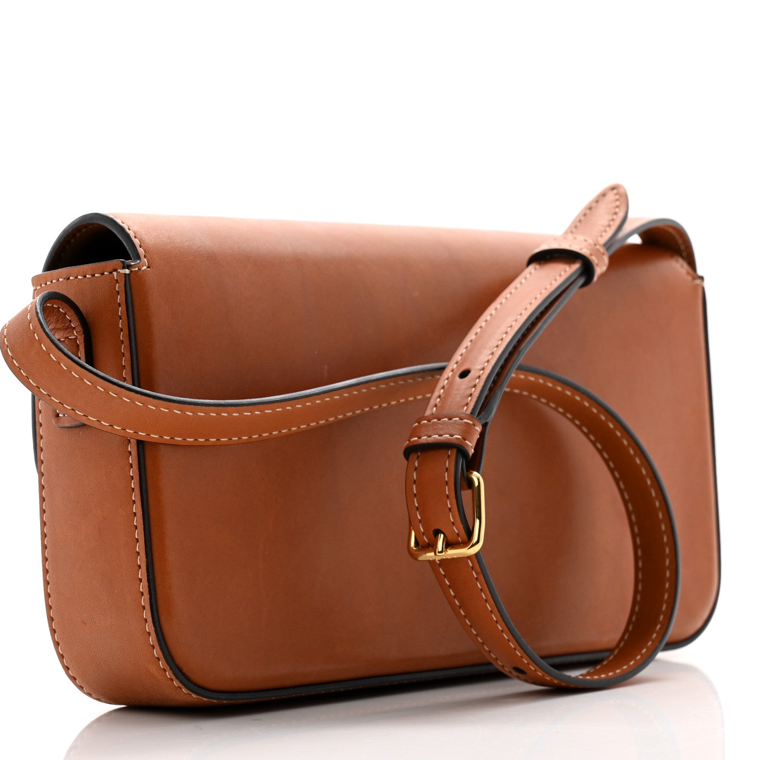 Celine Natural Calfskin Triomphe Shoulder Bag Tan 3 of 15