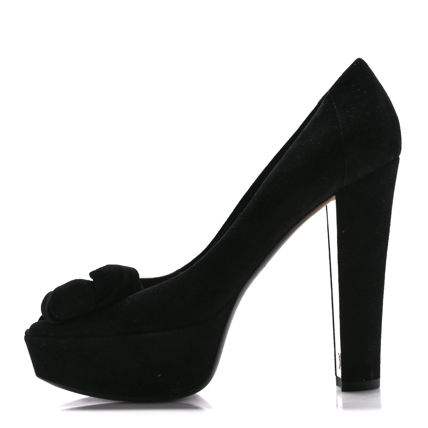 Suede Peep Toe Pumps 40 Black
