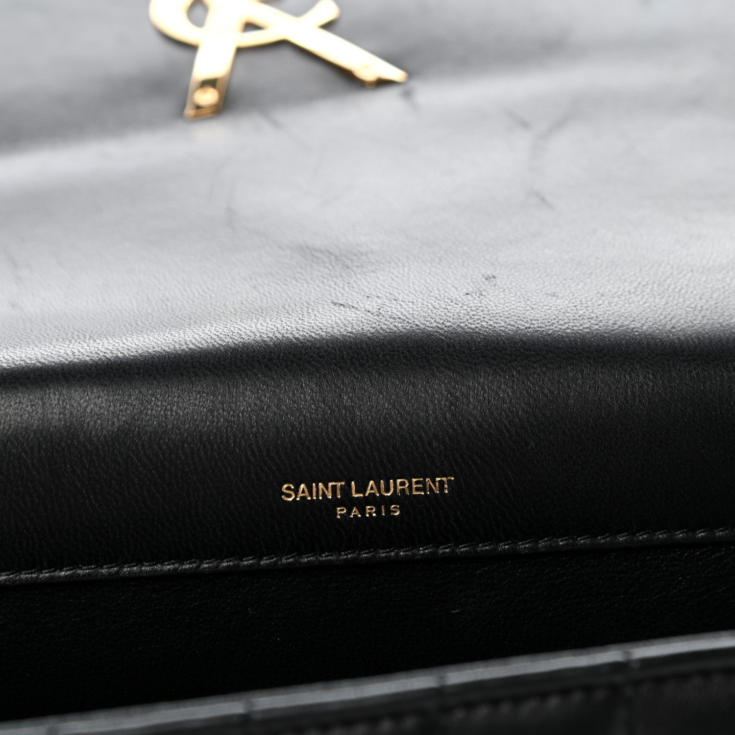 Saint Laurent Lambskin Matelasse Monogram Large Vicky Chain Bag Black 6 of 9