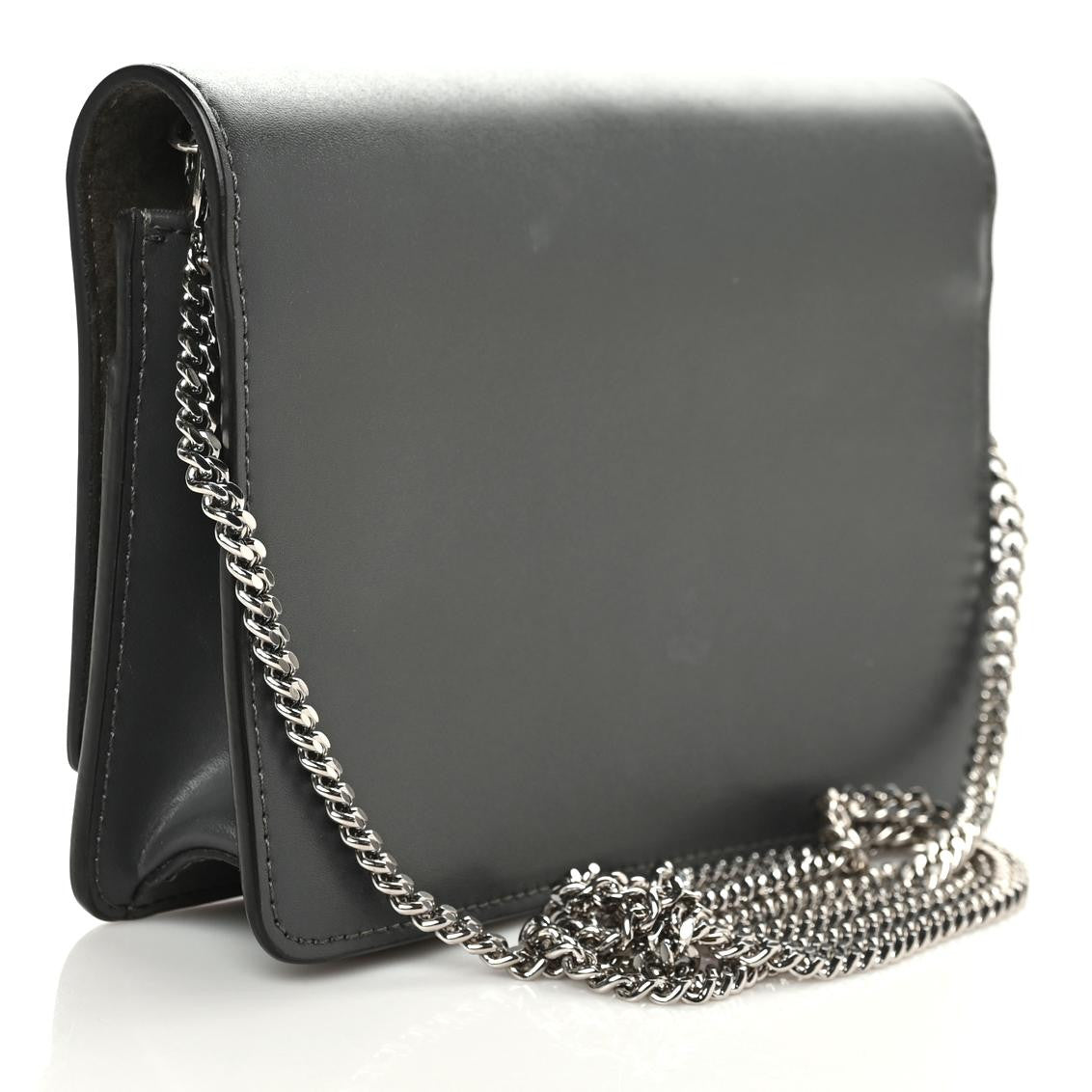 Fendi Vitello Liberty Studded Tube Wallet On Chain Asfalto Multicolor 3 of 9